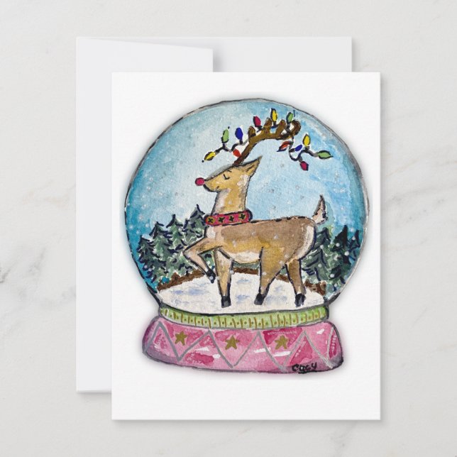 Jingle Tout le chemin Rudolph Carte de Noël (Devant)