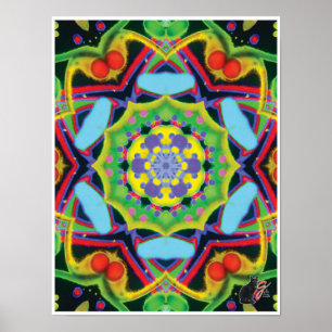 Jinx Kinetic Collage Kaleidoscope Poster
