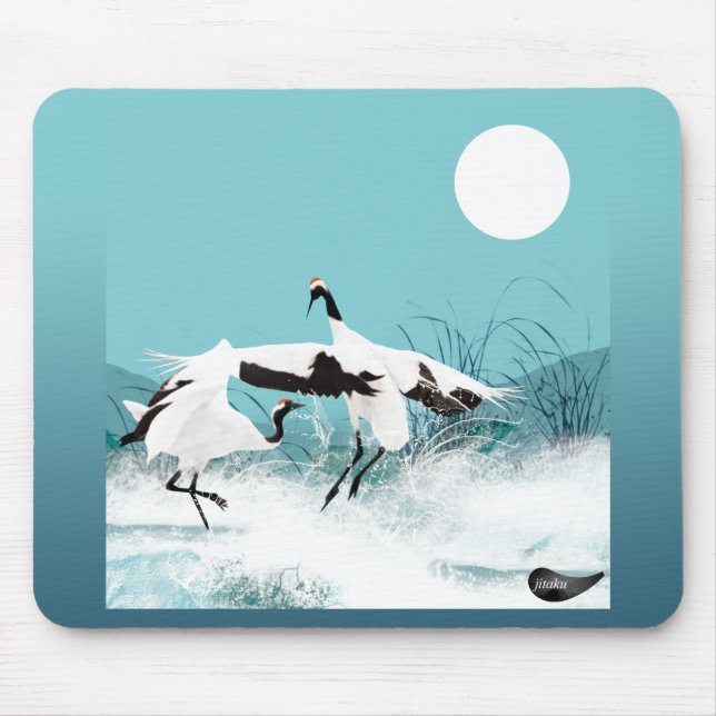 Jitaku Crane Dance Mousepad (Front)