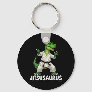 Jitsusaurus Dinosaur Karate Martial Arts Fun Enthu Keychain