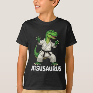 Jitsusaurus Dinosaur Karate Martial Arts Fun Enthu T-Shirt
