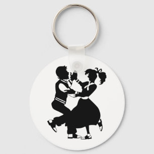 Jitterbug Silhouette Keychain