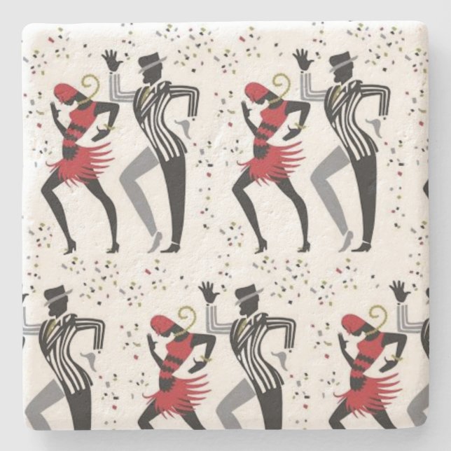 "Jitterbug" Stone Coaster (Front)