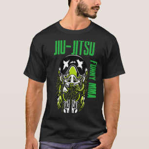 Jiu Jitsu Alien Astronaut Chill Mma Grapple Muay T T-Shirt