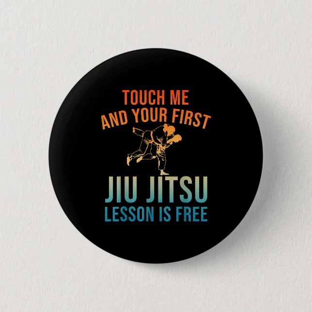 Jiu Jitsu Art For Men Women Brazilian Jujitsu Bjj  2 Inch Round Button (Front)