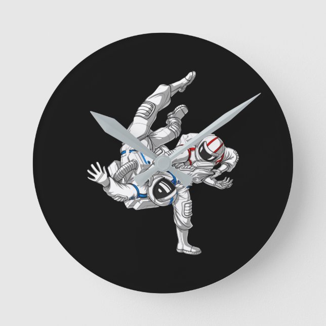 Jiu-Jitsu Astronauts Round Clock (Front)