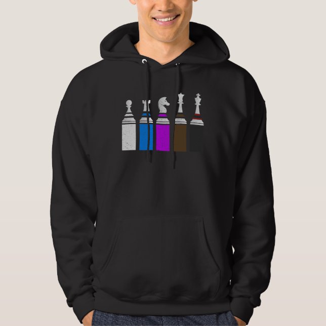 Jiu Jitsu BJJ Chess Belts Jiu Jitsu with Base Hoodie (Front)