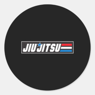 Jiu Jitsu BJJ Martial Arts Warrior Fighter Graphic Classic Round Sticker