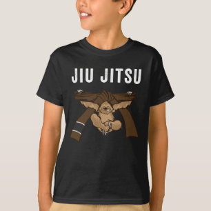 Jiu Jitsu BJJ Sloth Jiu Jitsu  Brown Belt with T-Shirt