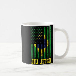 Jiu Jitsu Brazilian BJJ Brazil United States Flag Coffee Mug