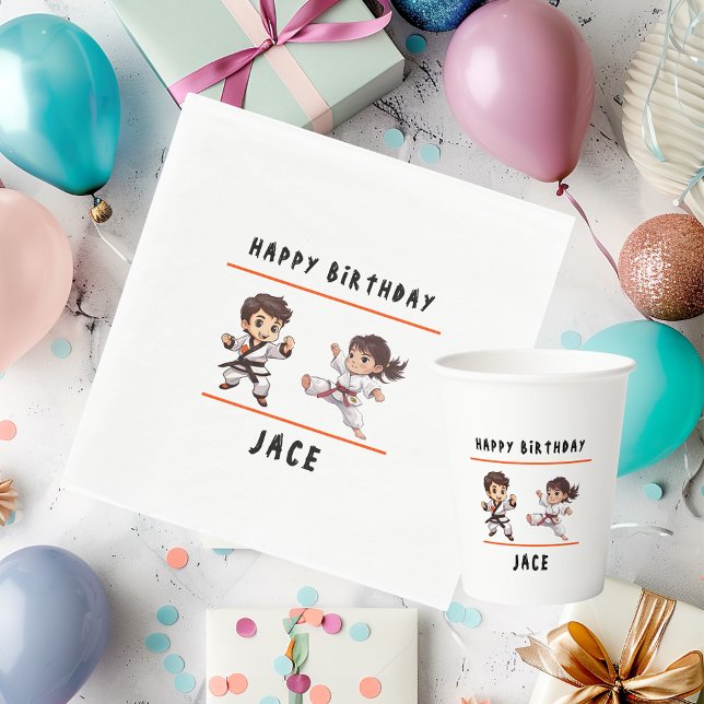 Jiu Jitsu Champ Birthday Party  Napkin (Creator Uploaded)
