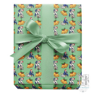 Jiu Jitsu Christmas Gift Wrapping Paper in Green