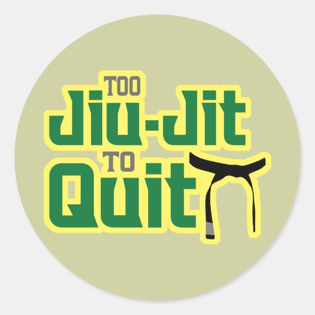 Jiu-Jitsu Classic Round Sticker (Front)