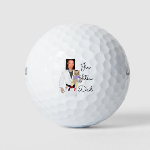 Jiu Jitsu Dad Custom Photos and Handwritten Text Golf Balls