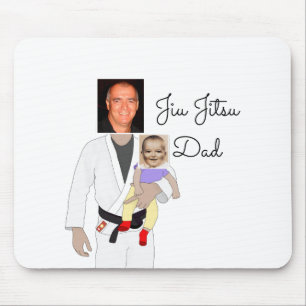 Jiu Jitsu Dad Custom Photos and Handwritten Text Mouse Pad