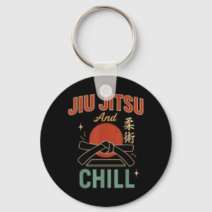Jiu Jitsu Dad Father Retro Vintage Some Dads Play Keychain