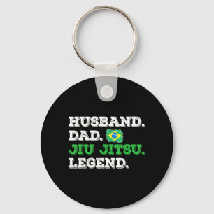 Jiu-Jitsu Dad Hero Legend Brazilian BJJ Men Father Keychain