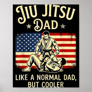 Jiu jitsu dad like a normal dad but cooler vintage poster