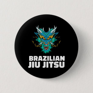 Jiu Jitsu Dragon Brazilian Jiu Jitsu MMA Grappling 2 Inch Round Button