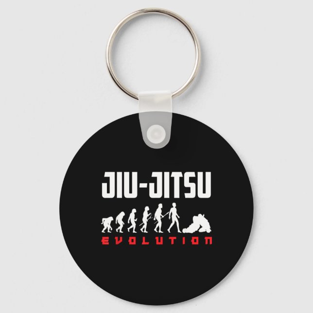 Jiu-Jitsu Evolution Martial Arts Grappling BJJ Keychain (Front)