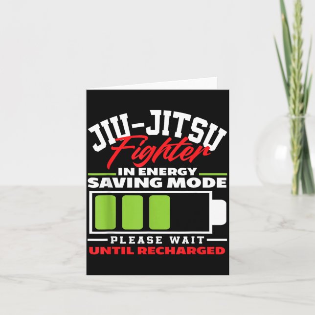 Jiu-Jitsu Fighter In Energy Saving Mode Wait Until Card (Front)