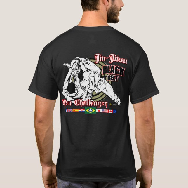 Jiu-Jitsu Flags Star...!!! T-Shirt (Back)