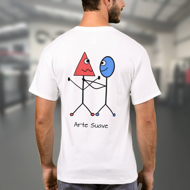 Jiu Jitsu Funny Triangle Choke  T-Shirt (Fun triangle choke rear print an a white t-shirt.)