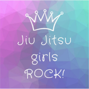 Jiu Jitsu Girls Rock ! Autocollant simple 3 x 3 po
