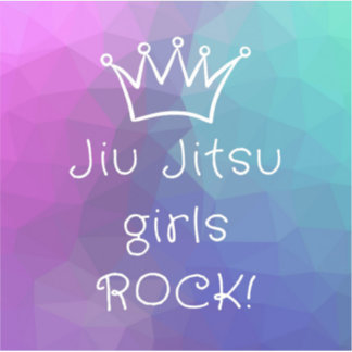 Jiu Jitsu Girls Rock! Single 3x3" sticker