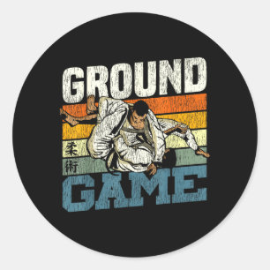 Jiu Jitsu Ground Game Classic Round Sticker