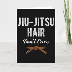 Jiu Jitsu Hair Don't Care Judo Karate Boxing Kickb Card