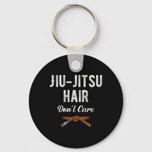 Jiu Jitsu Hair Don't Care Judo Karate Boxing Kickb Keychain