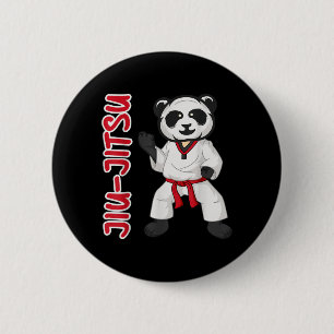 Jiu Jitsu Panda BJJ Funny Brazilian Jew Jitsu 2 Inch Round Button