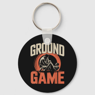Jiu Jitsu Retro Vintage Ground Game Keychain
