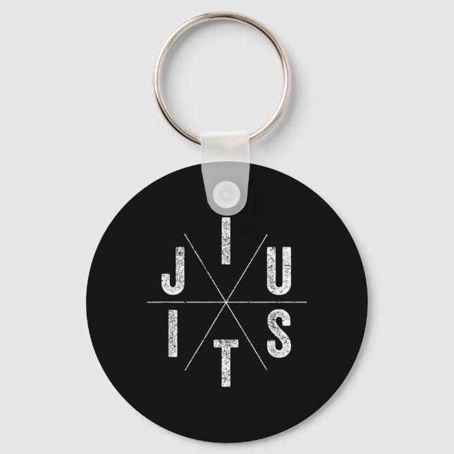 JIU Jitsu Shirt BJJ Keychain (Front)