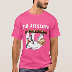 Jiu Jitsu Shirt Sloth Funny Black Belt Martial Art