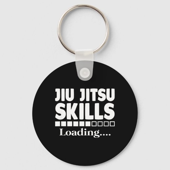 Jiu Jitsu Skills Loading Shirt - Funny BJJ Keychain (Front)