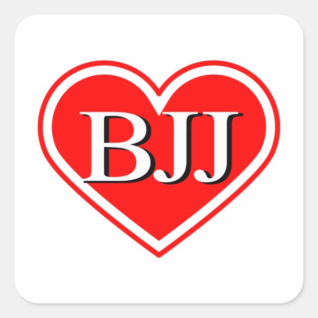 Jiu Jitsu Square Sticker (Front)