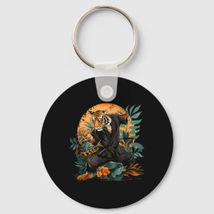 Jiu-Jitsu Tiger Nature Taekwondo Kickboxing Keychain