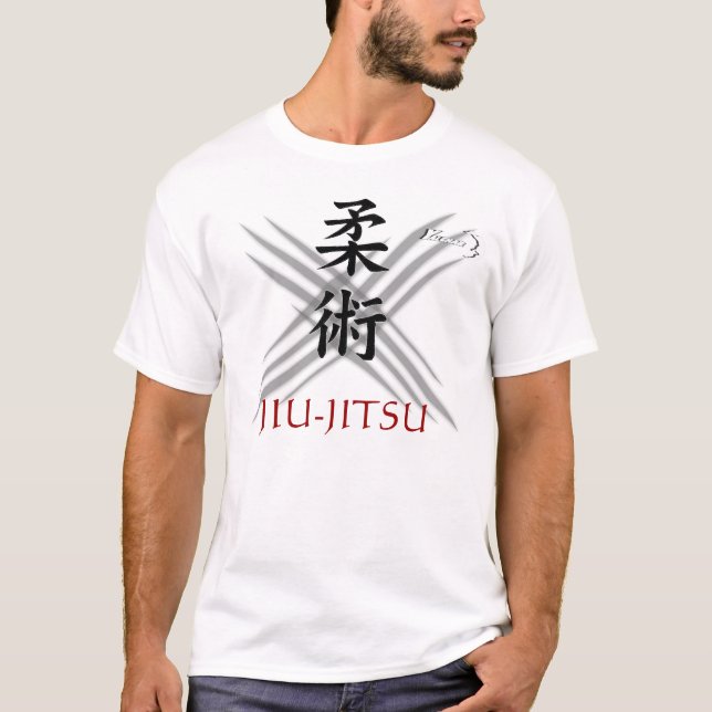 JIU-JITSU -Tiger / White T-Shirt (Front)