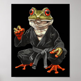 Jiu-Jitsu Toad MMA Kickboxing Martial Arts Poster