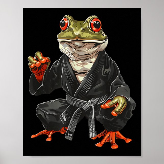 Jiu-Jitsu Toad MMA Kickboxing Martial Arts Poster (Front)