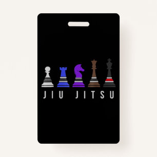 jiu jitsu training   chess, gift  bjj with text. badge