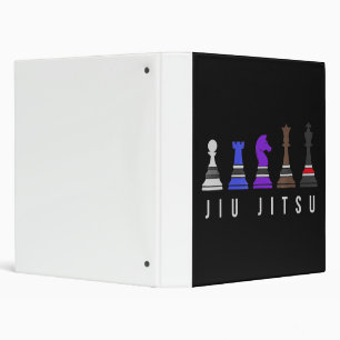 jiu jitsu training chess, gift bjj with text. binder