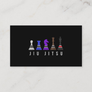 jiu jitsu training   chess, gift  bjj with text. business card
