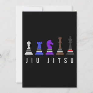jiu jitsu training   chess, gift  bjj with text. holiday card
