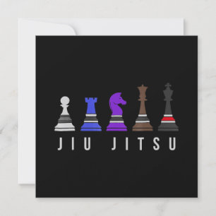 jiu jitsu training   chess, gift  bjj with text. invitation