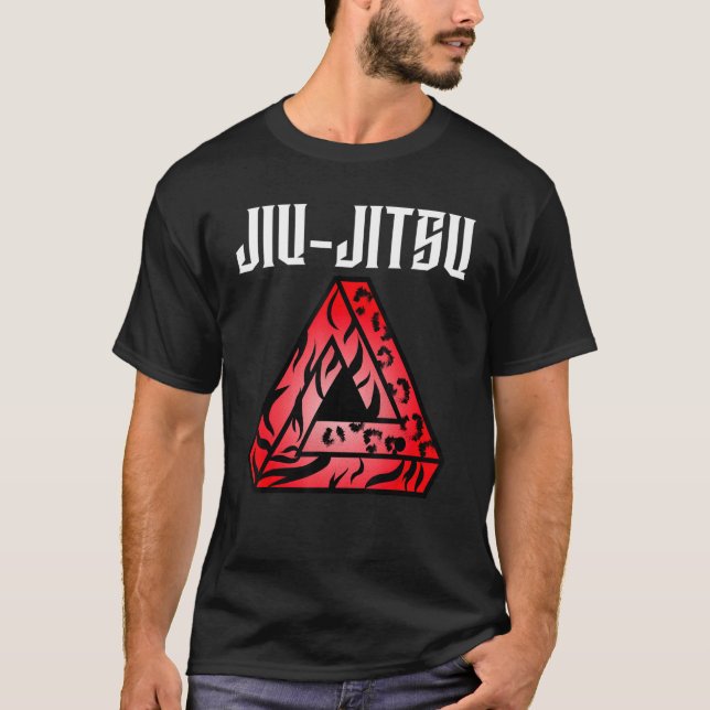 Jiu Jitsu Tribal Gracie Triangle  Bjj  Grapple  Mm T-Shirt (Front)