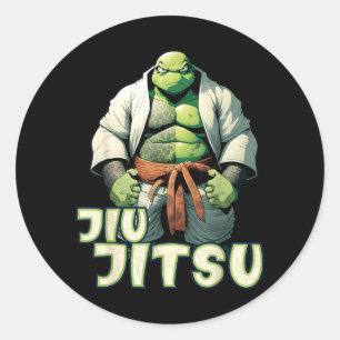 Jiu Jitsu Turtle Brazilian Jiu Jitsu Turtle Design Classic Round Sticker