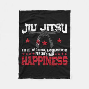 Jiu Jitsu Vintage Jiu Jitsu The Act of Choking Fleece Blanket